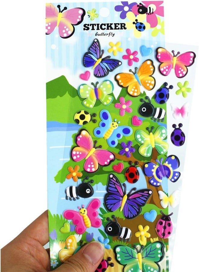 Parshya Kawaii 3D Puffy Stickers for Kids, 3D Stickers for Craft Book & Scrapbook, Self-Adhesive Kawaii Stickers Set, Cute Stickers for Girls and Boys(Random Theme) (Butterfly Sticker 8 Sheet) - Image 5