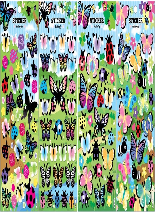 Parshya Kawaii 3D Puffy Stickers for Kids, 3D Stickers for Craft Book & Scrapbook, Self-Adhesive Kawaii Stickers Set, Cute Stickers for Girls and Boys(Random Theme) (Butterfly Sticker 8 Sheet) - Image 2
