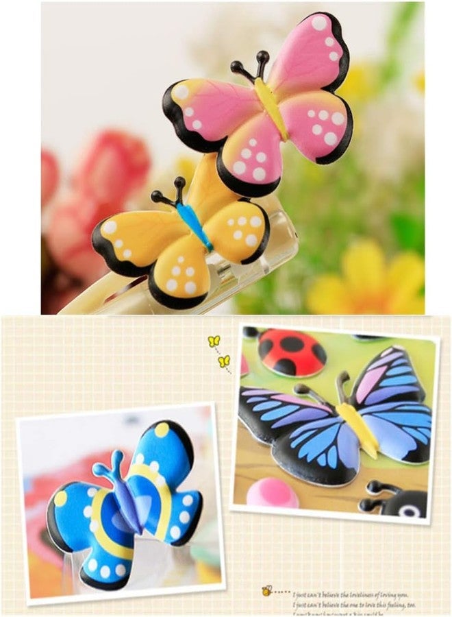 Parshya Kawaii 3D Puffy Stickers for Kids, 3D Stickers for Craft Book & Scrapbook, Self-Adhesive Kawaii Stickers Set, Cute Stickers for Girls and Boys(Random Theme) (Butterfly Sticker 8 Sheet) - Image 3