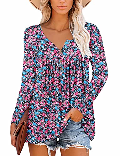 ROSELINLIN Tunic Tops to Wear with Leggings 2022 Button Down Pullover Shirt Long Sleeve XXL - Image 2