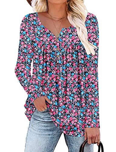 ROSELINLIN Tunic Tops to Wear with Leggings 2022 Button Down Pullover Shirt Long Sleeve XXL - Image 1