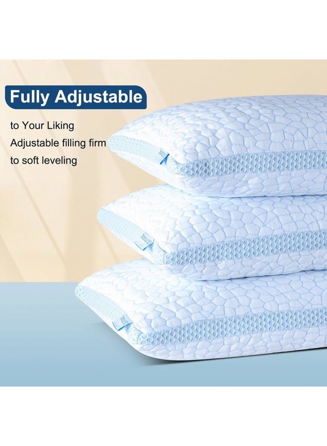 QUTOOL Enhanced Cooling Pillows for Sleeping, Shredded Memory Foam Pillows King Size 1 Pack - Image 5