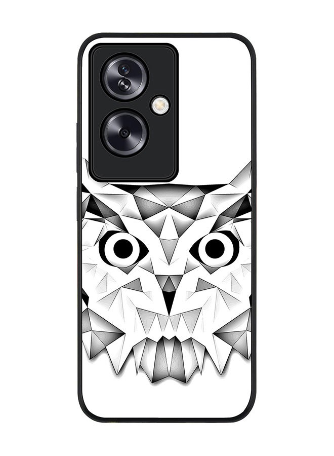 Stylizedd Rugged Black Edge Case for OnePlus Nord N30 SE, Slim fit Soft Case Flexible Rubber Edges Anti Drop TPU Gel Thin Cover - Poly Owl - Image 1