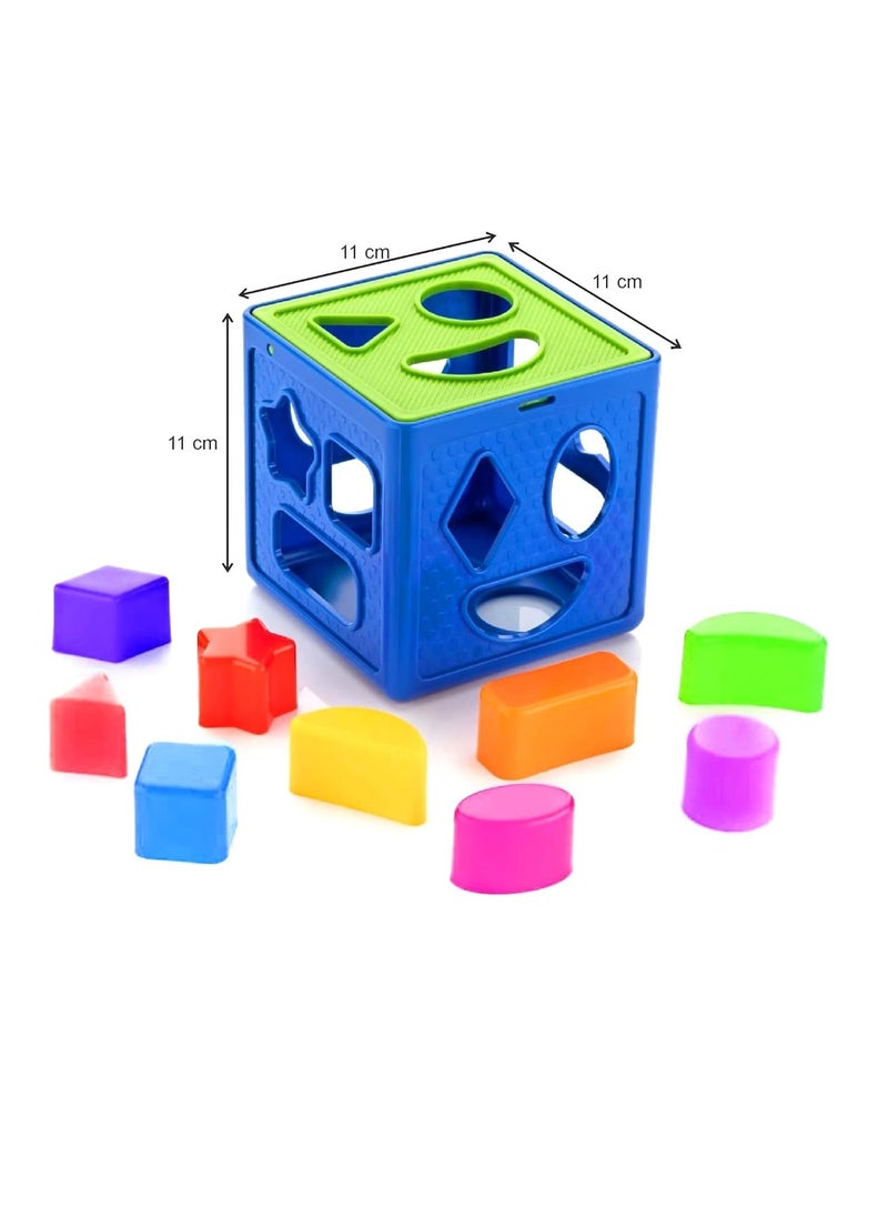 MUMS PLANET - Montessori educational games for children, a game for sorting shapes and letters inside a box consisting of 8 shapes, 8 letters and a box, games for developing children’s skills, a valuable gift for children - Image 1