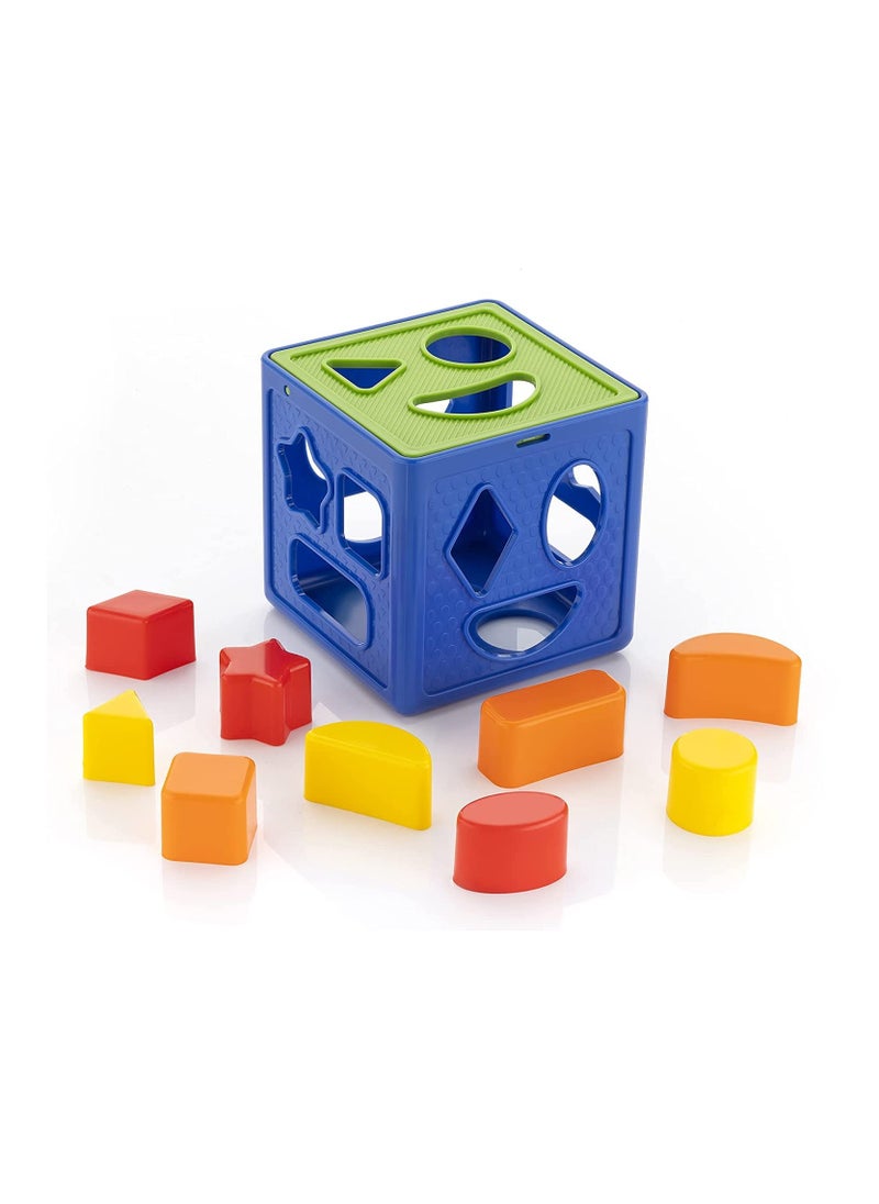 MUMS PLANET - Montessori educational games for children, a game for sorting shapes and letters inside a box consisting of 8 shapes, 8 letters and a box, games for developing children’s skills, a valuable gift for children - Image 1