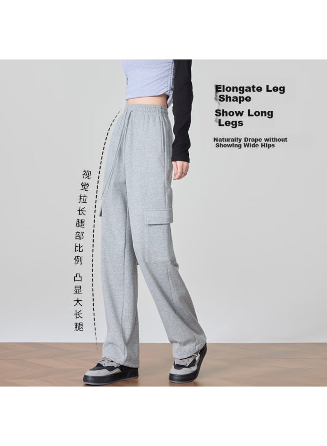 Liberal Casual Loose Fit High Waist Drawstring Cargo Pants For Women Spring/summer - Image 2