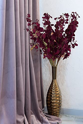 IPOPU Artificial Orchid Flowers10 PCS Each 37 Fake Orchid Artificial Orchids Long Stem Artificial Flowers Fake Silk Flowers for Indoor Outdoor Wedding Home Office DecorationBurgundy - Image 3
