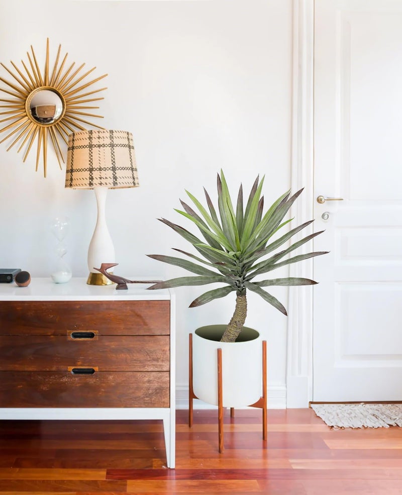 Briful Large Agave Plants Artificial 27.5in Tall Fake Potted Agave Plant Indoor Faux Succulent Tropical Plants for Home Office Room Balcony Garden Outdoor Decor - Image 5