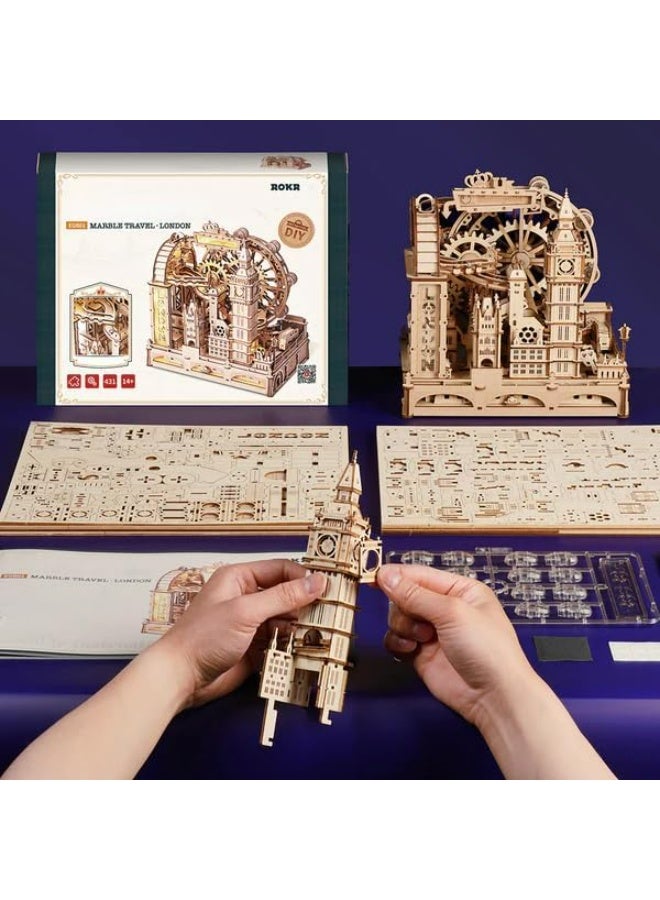 ROBOTIME ROKR Marble Travel • London Marble Run Wooden 3D Puzzle EGB01 - Image 4