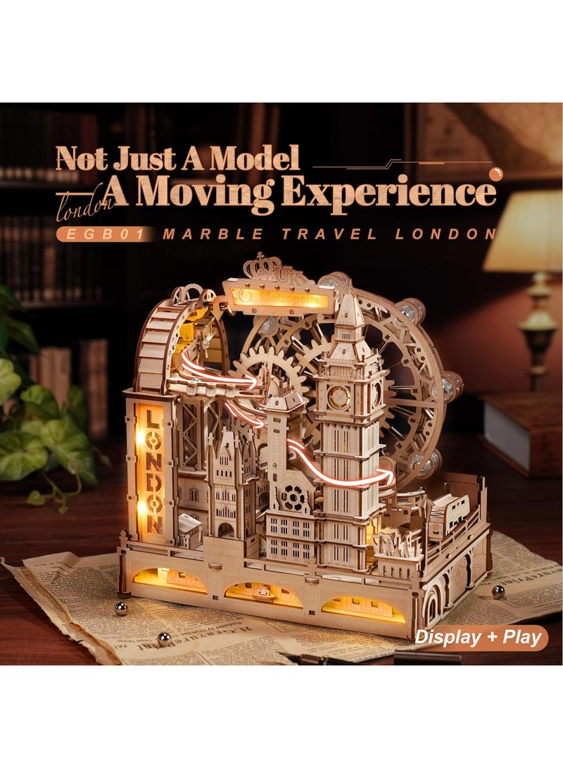 ROBOTIME ROKR Marble Travel • London Marble Run Wooden 3D Puzzle EGB01 - Image 3