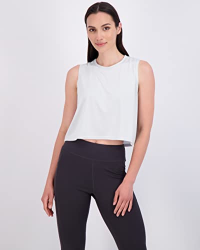 REALESSENTIALS Real Essentials 5 Pack: Women's Dry Fit Crop Summer Tank Top - Gym Yoga Workout Sports Tee (Available in Plus Size) Set 8, S - Image 2