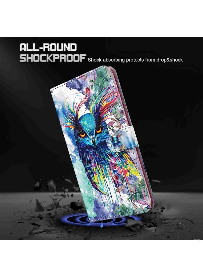 S-TOP Case For Samsung Galaxy S24 5G 3D Painting Pattern Flip Leather Phone Case - Image 4