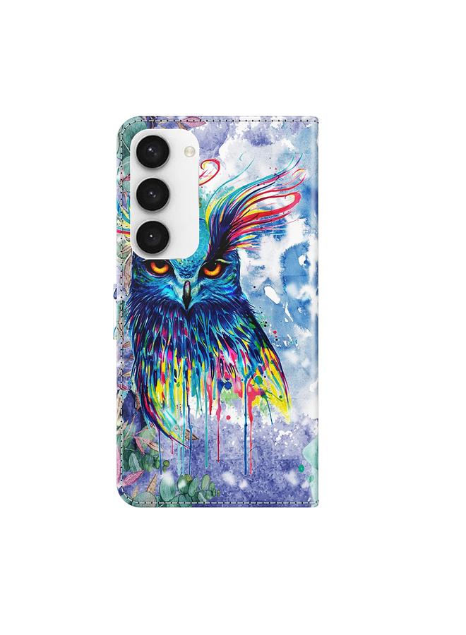 S-TOP Case For Samsung Galaxy S24 5G 3D Painting Pattern Flip Leather Phone Case - Image 3