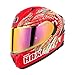 HAX Obsidian Pro Full Face Dual Visor Adult Motorcycle Helmet for Motorbike Street Bike with Pinlock Ready DOT Approved Slyer Red M - Image 2