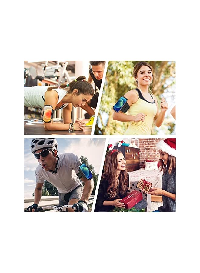 Green Tiger Phone Armband Holder, 360° Rotating Universal Sports Armband Suitable for All Phones, Outdoor Armband Phone Holder Suitable for Running Sports Camping Mountaineering Cycling (Black) - Image 5