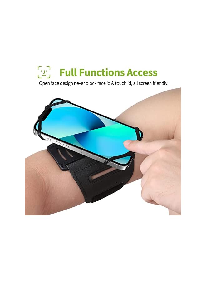 Green Tiger Phone Armband Holder, 360° Rotating Universal Sports Armband Suitable for All Phones, Outdoor Armband Phone Holder Suitable for Running Sports Camping Mountaineering Cycling (Black) - Image 4