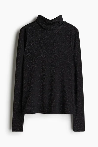 H&M Viscose Polo-Neck Top