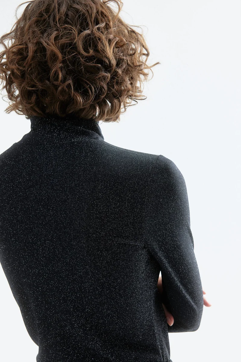 H&M Viscose Polo-Neck Top