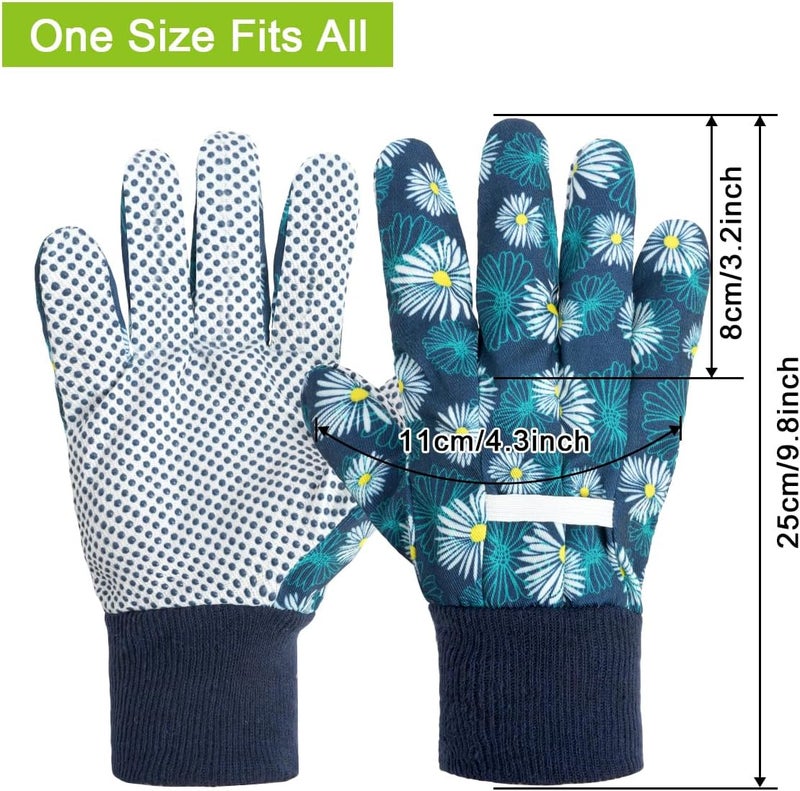 Ainiv Floral Gardening Gloves for Women/Ladies, Non-Slip Garden Work Gloves,Breathable Yard Work Glove Light Working Gloves - Image 2