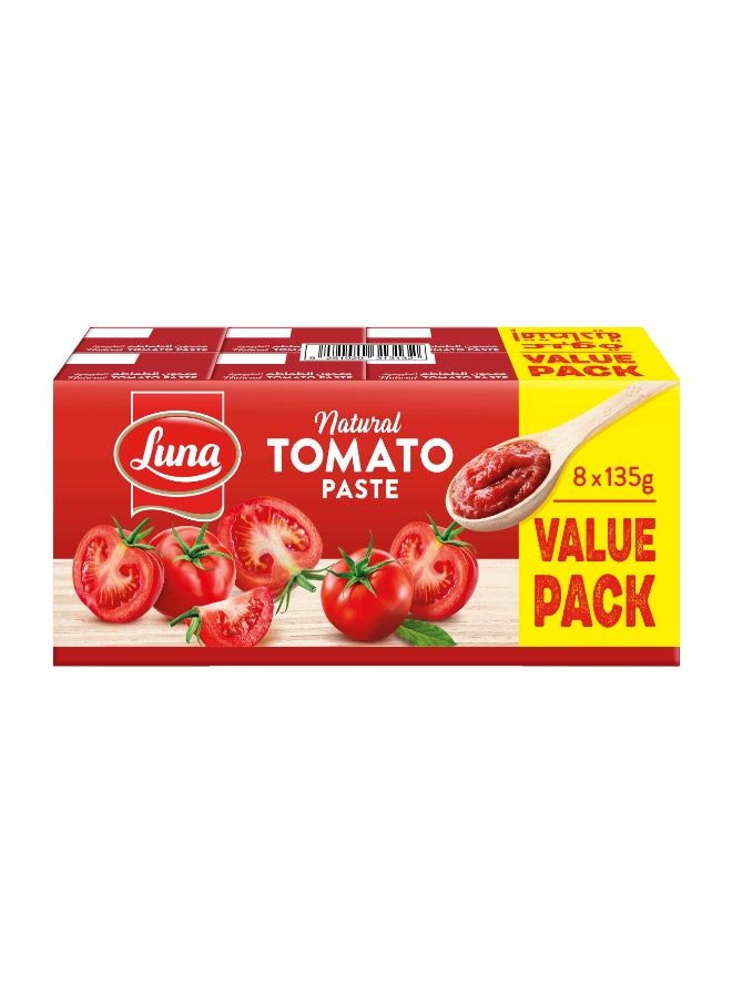 Luna - Natural Tomato Paste Value Pack 8 x 135g - Image 1