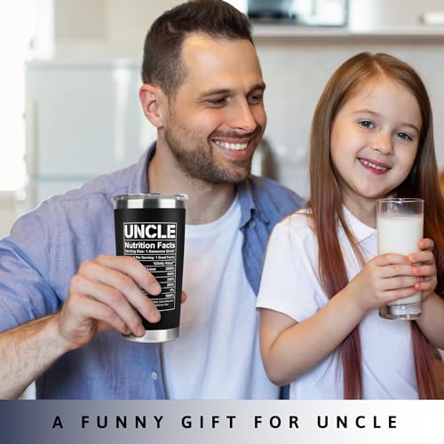 KATLADIZ Gifts for Uncle from Niece, Nephew - Uncle Gifts - Fathers Day Gift - Father's Day, Birthday, Christmas Funny Gift for Men Him from Niece, Nephew, Kids - 20 Oz Stainless Steel Coffee Tumbler - Image 3
