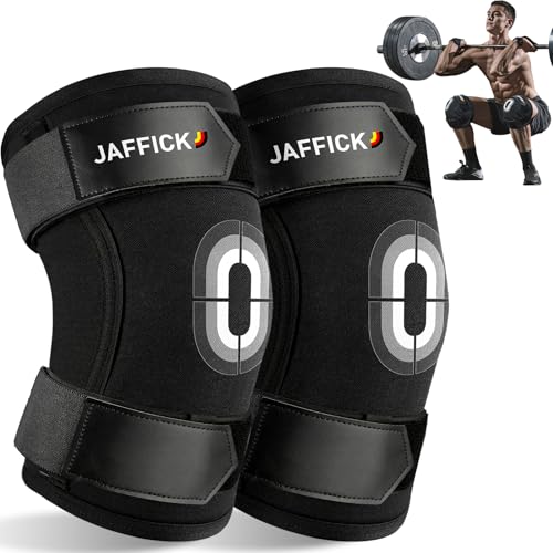 Jaffick Knee Sleeves (1 Pair),Double Layer Compression Knee Braces for Suitable for Squats, Weightlifting, Powerlifting, Gym Exercises, Unique Pressure Belt Design，7MM Neoprene Sleeves - Image 1