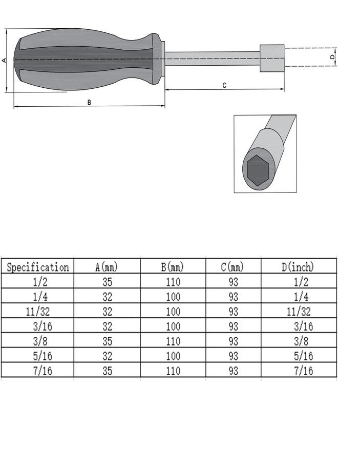 اتول مارت مفكات سداسية غير مغناطيسية من يوتولمارت، مقاس 7/16 بوصة، سداسية الرؤوس، قطعتان - Image 5