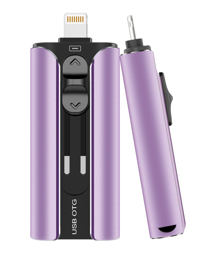 ROSPE MFi Certified 256GB Flash Drive for iPhone USB Memory Stick Thumb Drive, High Speed USB Stick iPhone Flash Drive for Photos Videos,Photo Stick External Storage for iPhone/iPad/Android/PC (Purple) - Image 1