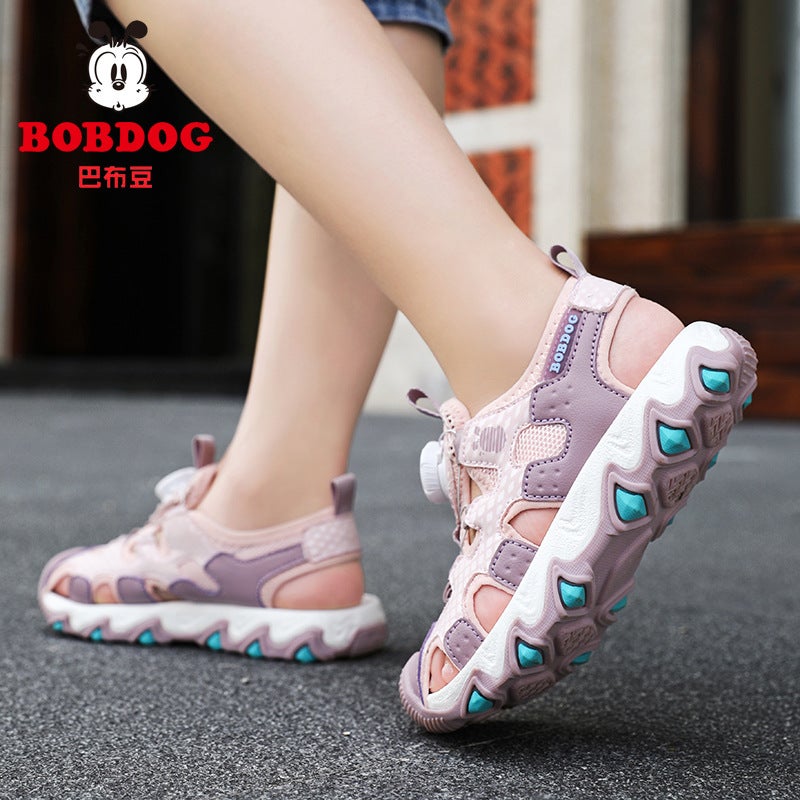 Babudou Kidsren'S Shoes Boys' Sandals Summer Kidsren'S Shoes Non-Slip Soft Bottom Girls' Toe-Cap Beach Shoes - Image 5