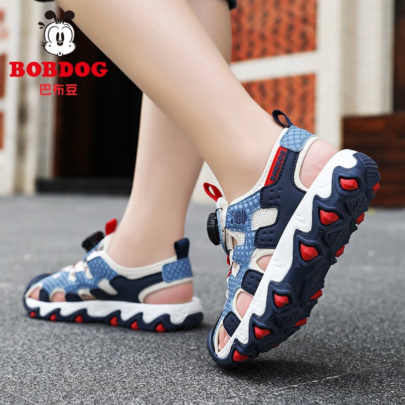 Babudou Kidsren'S Shoes Boys' Sandals Summer Kidsren'S Shoes Non-Slip Soft Bottom Girls' Toe-Cap Beach Shoes - Image 3