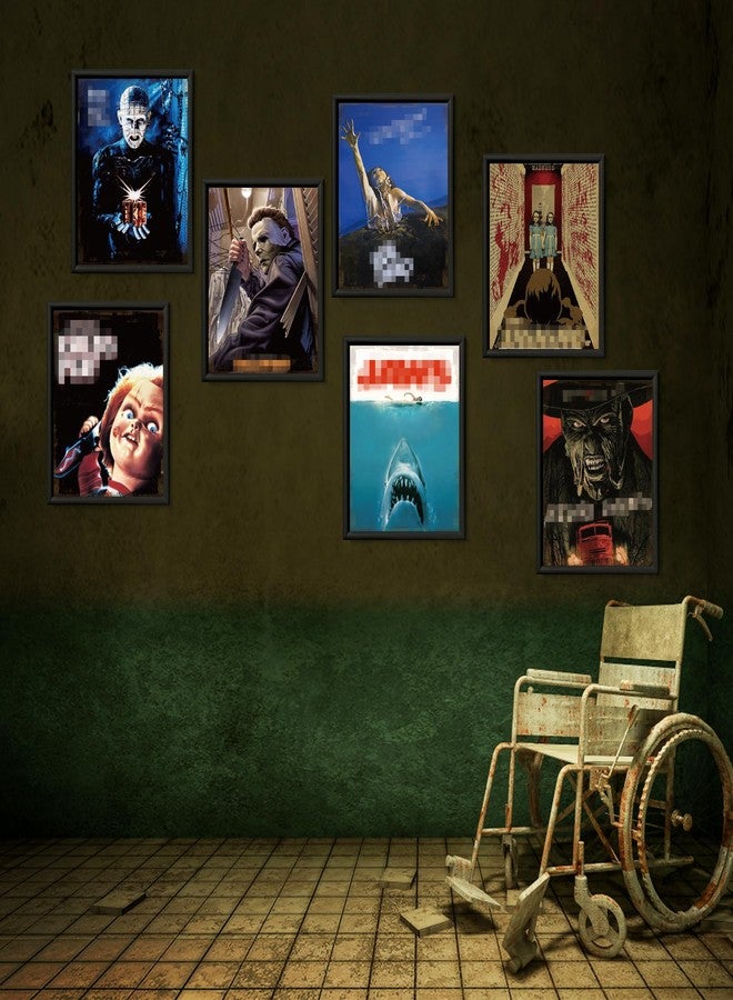 Eartim 9Pcs Horror Classic Movie Characters Poster Set, Vintage Wall Art Prints Scary Movie Character Printing Poster for Halloween Party Haunted House Home Living Room Bedroom Office Decor - Image 3