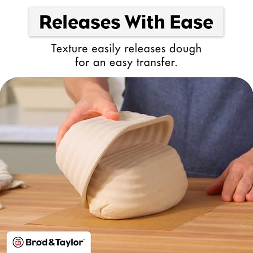 Brod & Taylor Banneton Boule 8.5” Proofing Basket for Sourdough & Artisan Bread Baking – Stackable, Made From Bamboo & Sugarcane Pulp (2-Pack) - Image 4