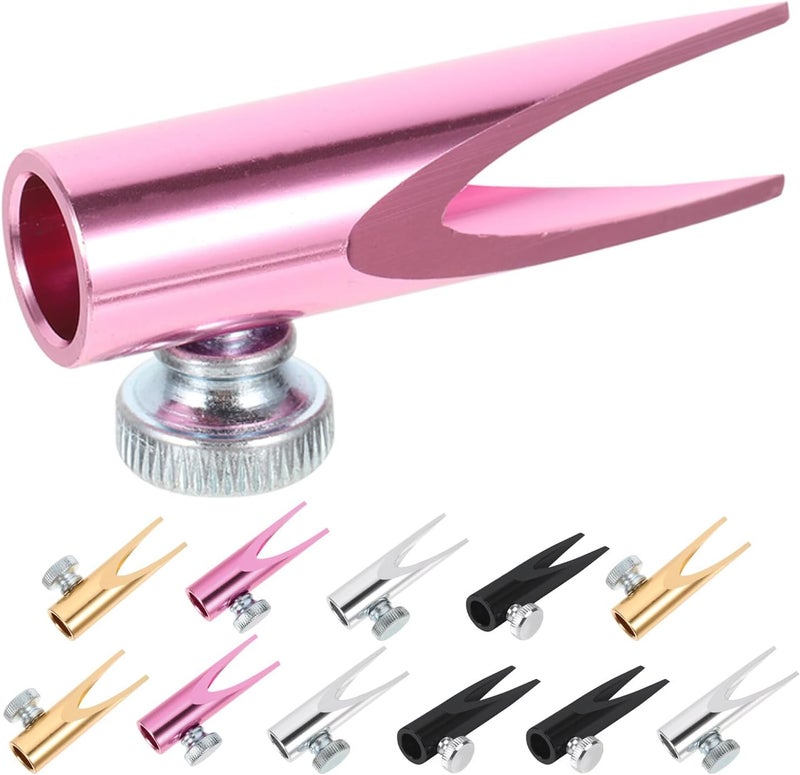 PRETYZOOM 12pcs Cosmetic Pencil Sharpener Set Dual-Sided Metal Eyebrow Lip Liner Sharpeners with U-Shaped Slots, Portable Manual Makeup Tools for Artists and Everyday Beauty Use - Image 1