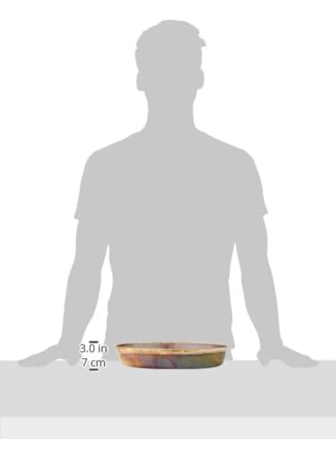 Zinnia Rosa By Zinnia Porcelain Oval Shape Tajin, 31 Cm Size, Emerald Beige - Image 4