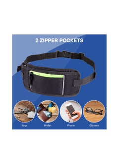 Excefore Running Belt WaistPacks, Waistbelt for Phone & Money Holder With Reflector Strips Bungee Belts with Pockets for Running Hiking Cycling Workout Jogging  - Image 3