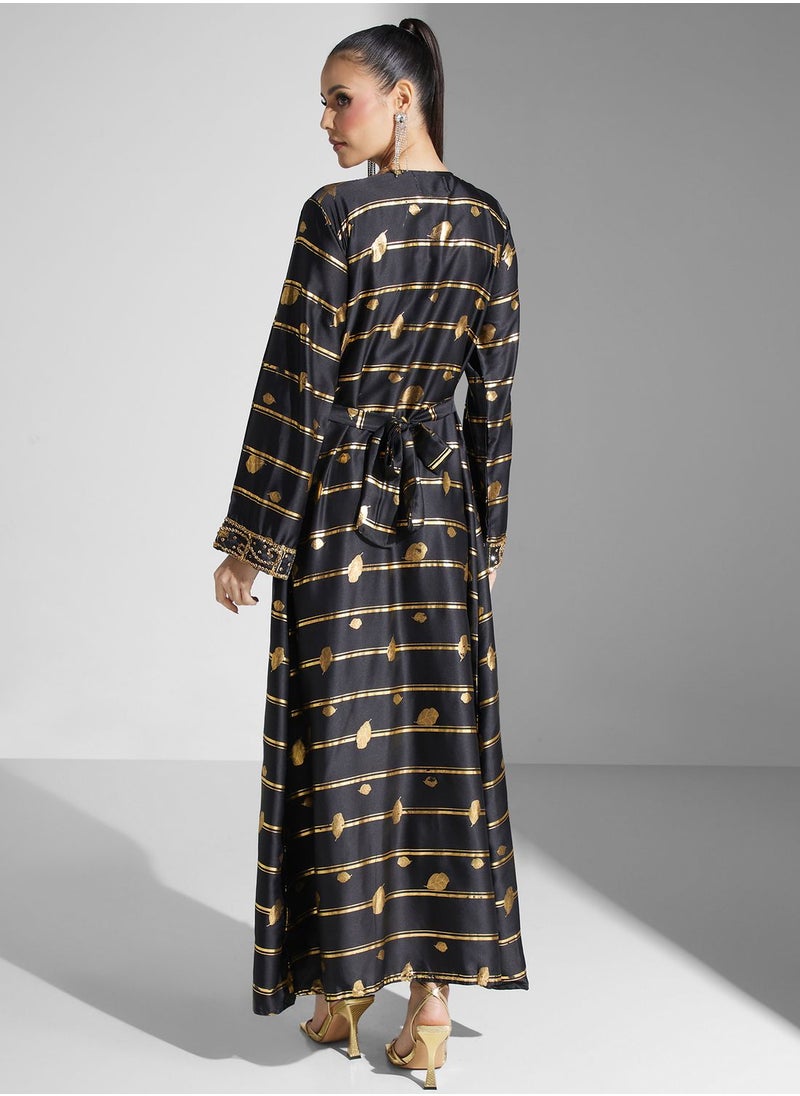 ARABIAN CLOSET - Embellished Embroidered Jalabiya - Image 1