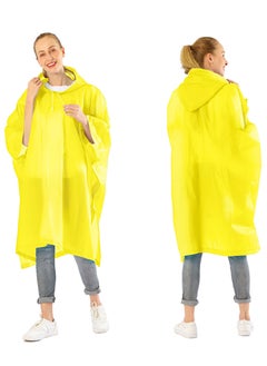 SYOSI Portable EVA Raincoats for Adults, KASTWAVE Reusable Rain Ponchos with Hoods and Sleeves Lightweight Raincoats for Lightweight for Adults, Emergency, Camping, Men, Women 