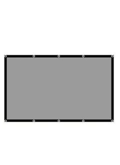 Generic Metal Anti-Light Curtain 72 Inch 16:9 Projection Screen Portable Projector Home 4k HD Movie Curtain Outdoor Indoor Portable Hook with Black Edge (1.59*0.90M)  - Image 1