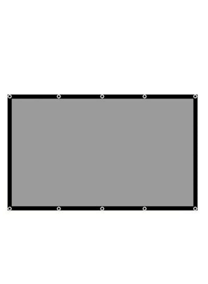 Metal Anti-Light Curtain 72 Inch 16:9 Projection Screen Portable Projector Home 4k HD Movie Curtain Outdoor Indoor Portable Hook with Black Edge (1.59*0.90M)  - Image 1
