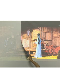 Generic Metal Anti-Light Curtain 72 Inch 16:9 Projection Screen Portable Projector Home 4k HD Movie Curtain Outdoor Indoor Portable Hook with Black Edge (1.59*0.90M)  - Image 4
