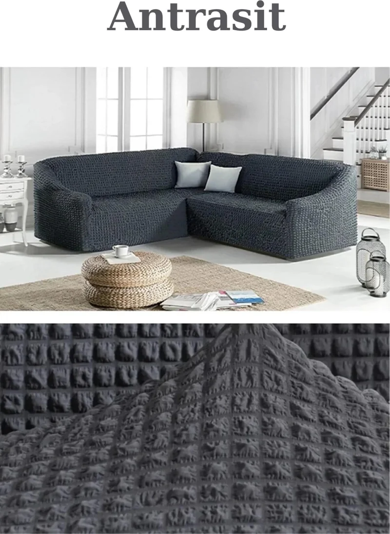 هيتجاه Bürümcük Skirtless Elastic Flexible Washable L Corner Sofa, Sofa, Sofa Bed Cover