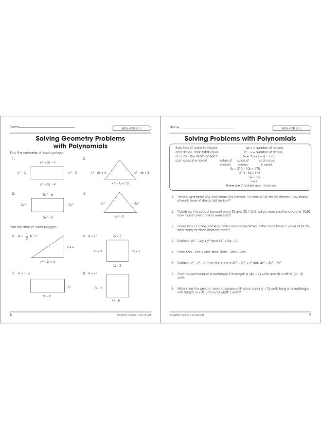 Algebra II, Grades 8 - 10