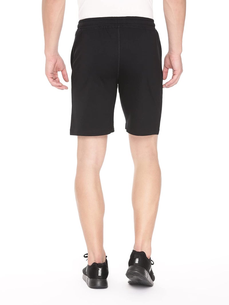Pepe Jeans Athleisure Men Knit Cotton Stretch Shorts | Breathable Cotton Jersey, Gym and Casual Wear | with Drawstring and Zip Pocket in Black - S - Image 3