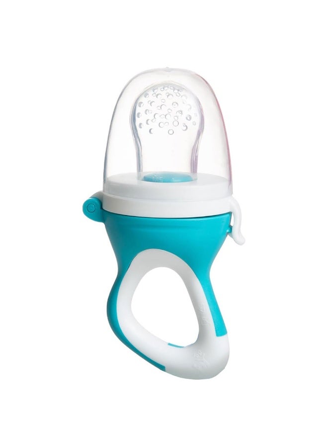 BabyJem Soft Silicone Fruit & Vegetable Feeder Pacifier For 6+ Months Baby - Blue