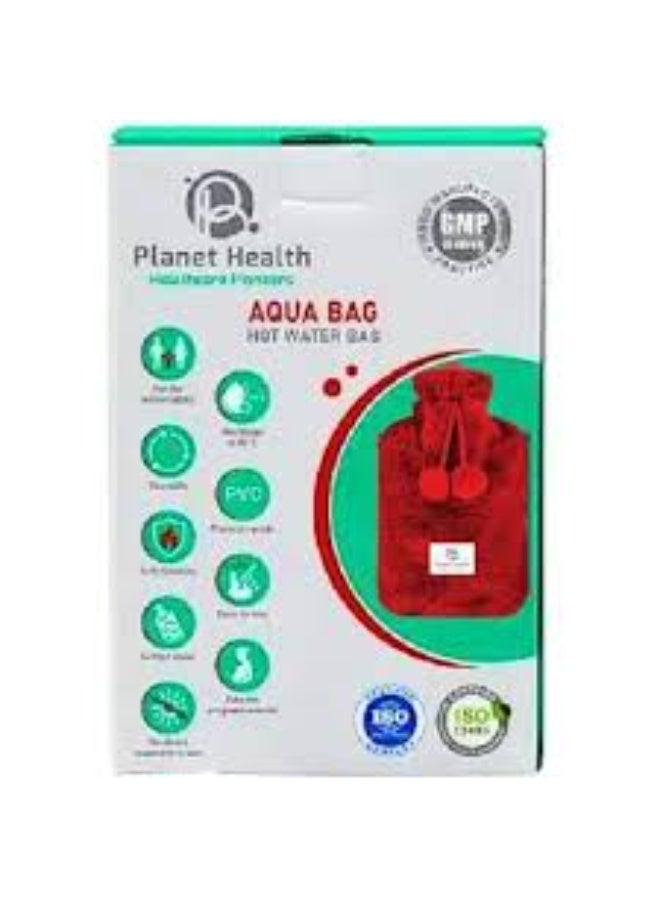 Planet Health  Hot Water Bag with Cover Red 2L