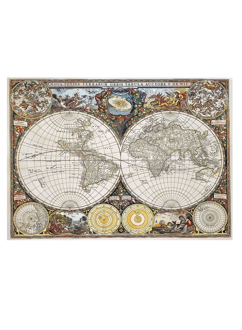 تريفل بازل خريطة العالم القديم الخشبي 1000 قطعة - 20144 - Image 2