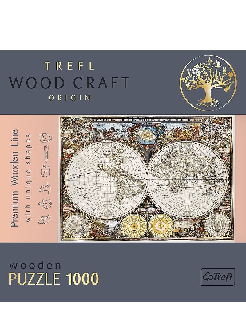 تريفل بازل خريطة العالم القديم الخشبي 1000 قطعة - 20144 - Image 4