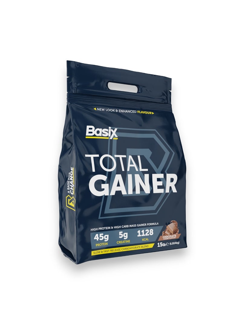 Total Gainer High Protein & High Carb, Chocolate Chunk Flavour, 15lb