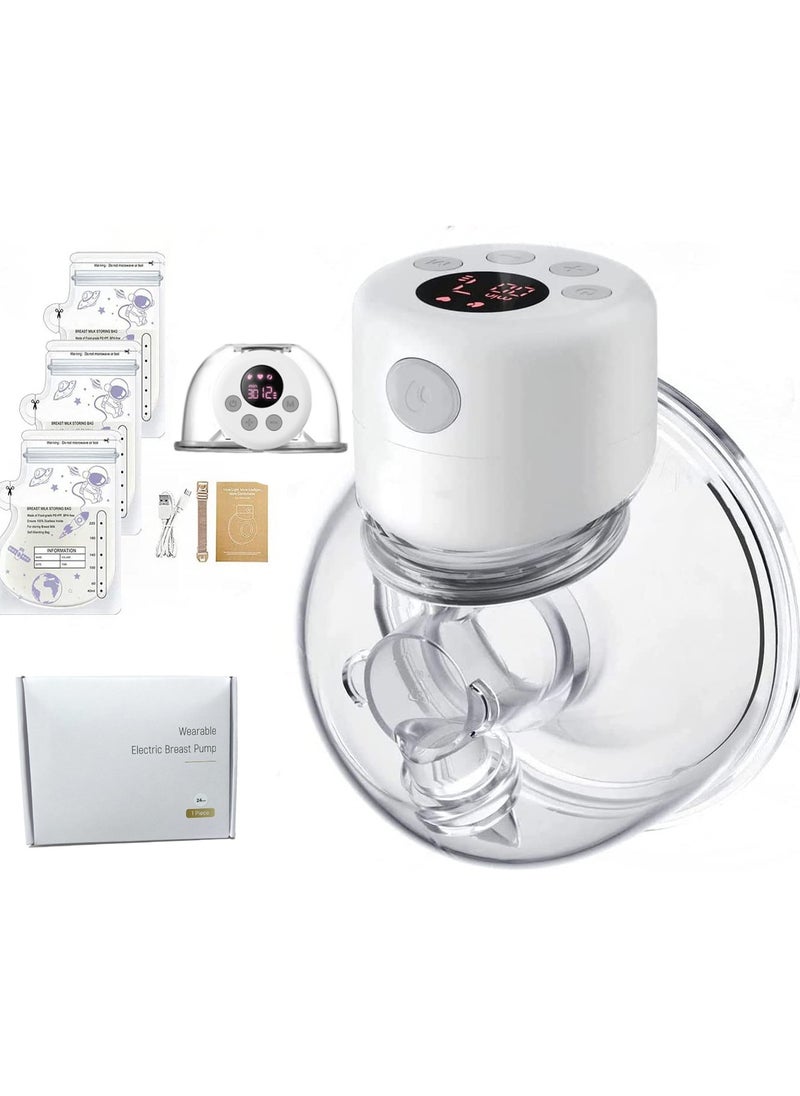 Gonice - Wearable, Hands-Free, Electric Breast Pump And Low Noise Painless With 2 Modes 9 Levels, And 30 Pieces Breastmilk Storage Bags - Image 1