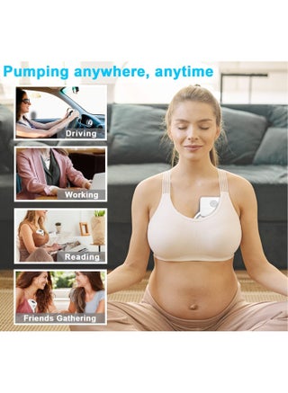 Wearable, Hands-Free, Electric Breast Pump And Low Noise Painless With 2 Modes 9 Levels, And 30 Pieces Breastmilk Storage Bags - view 5